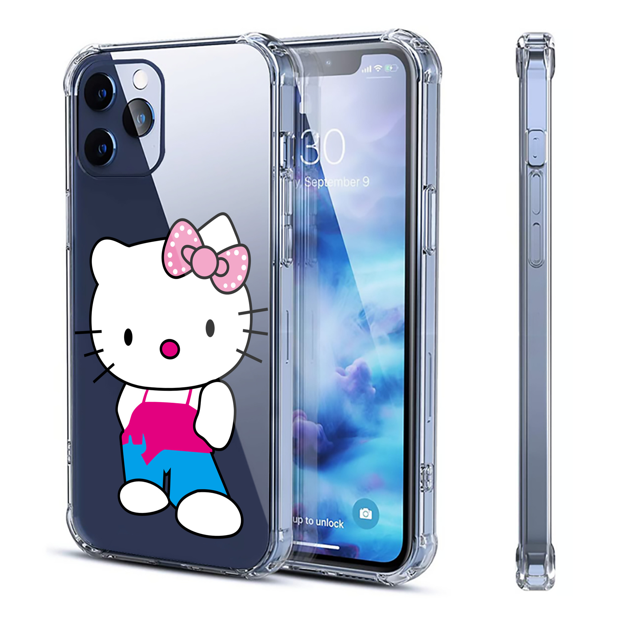 （画像用） Hello Kitty ハローキティ 【iPhone 12シリーズ対応】透明スマホケース（クリアソフトケース）